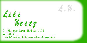 lili weitz business card